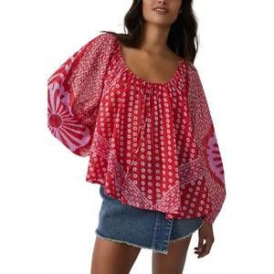 NWOT FREE PEOPLE free people elena blouse in red